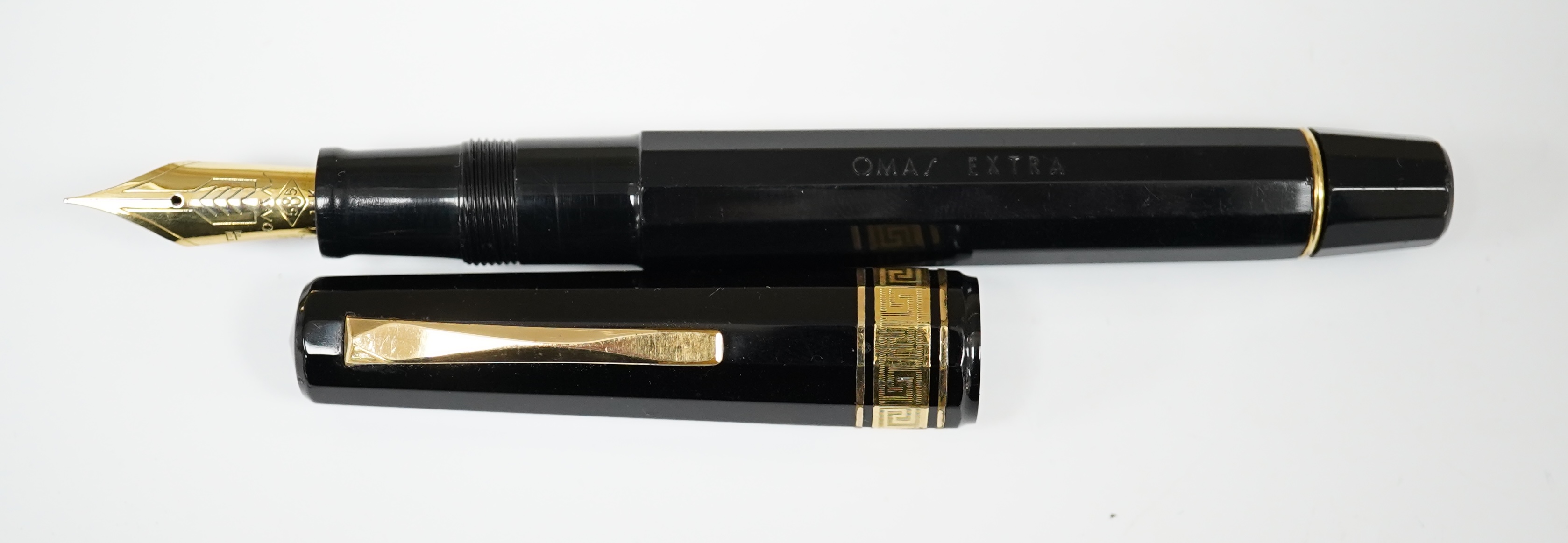 A vintage Omas Extra Piston Filler with 14ct. Omas nib